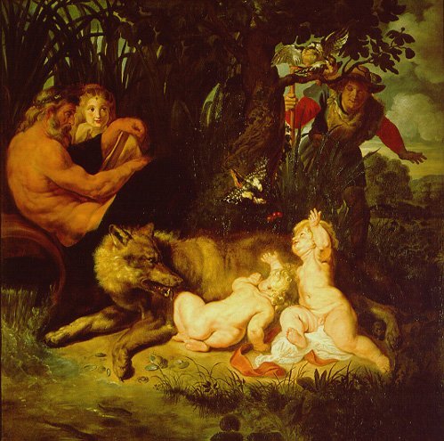 Remus et Romulus élevée par la Louve
