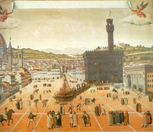 L'exécution de Savonarole sur la Place de la Seigneurie 